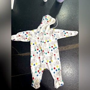 Vintage 80s Carter’s Hooded Footie Pajamas – Bears & Balloons –Small (10–20 lbs)